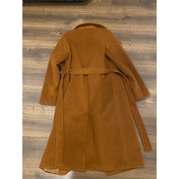 Cyrus Belted Wrap coat knit brown size small - Picture 8 of 14